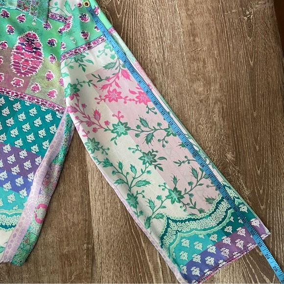 Zara Silky Colourful Patchwork Blouse - Picture 11 of 11